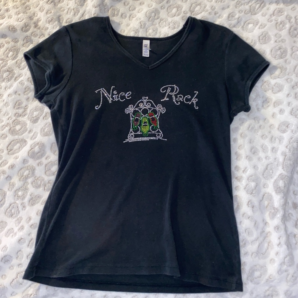 Bella t-shirt with rhinestones, size XL